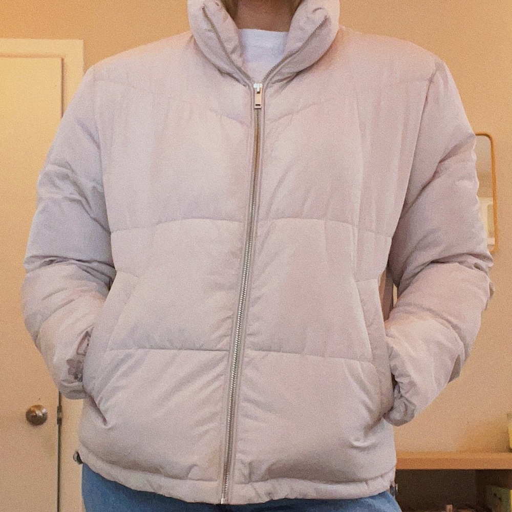 Cream puffer coat
